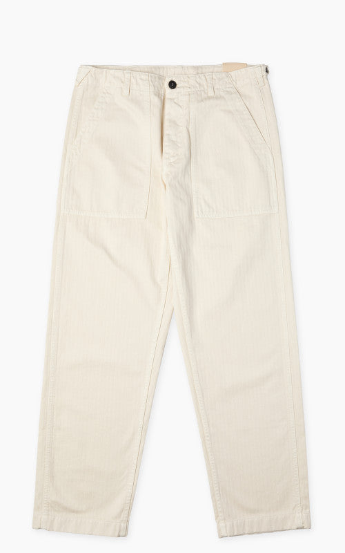 Fortela New Fatigue Pants Herringbone Green Off White