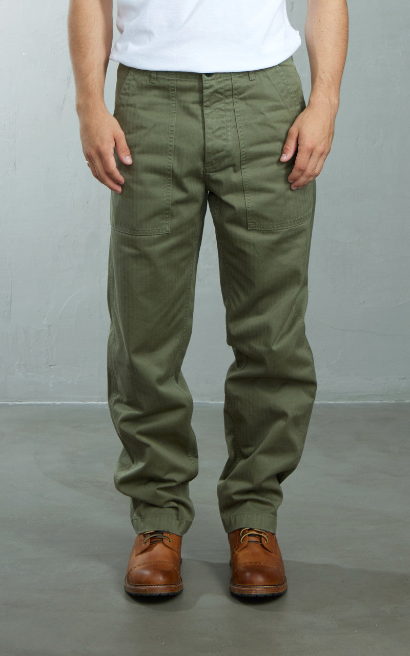 Fortela New Fatigue Pants Herringbone Green