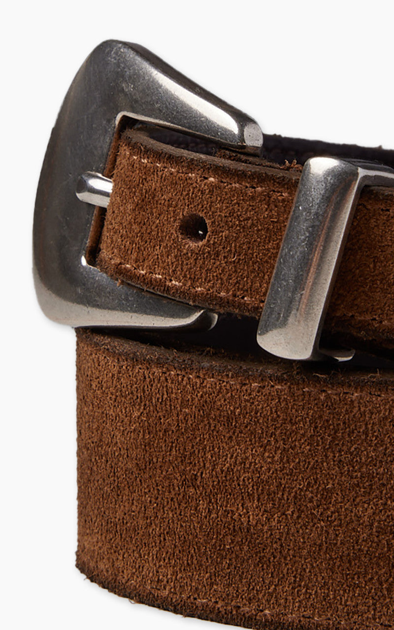 Fortela Phoenix Suede Leather Belt Testa Di Moro