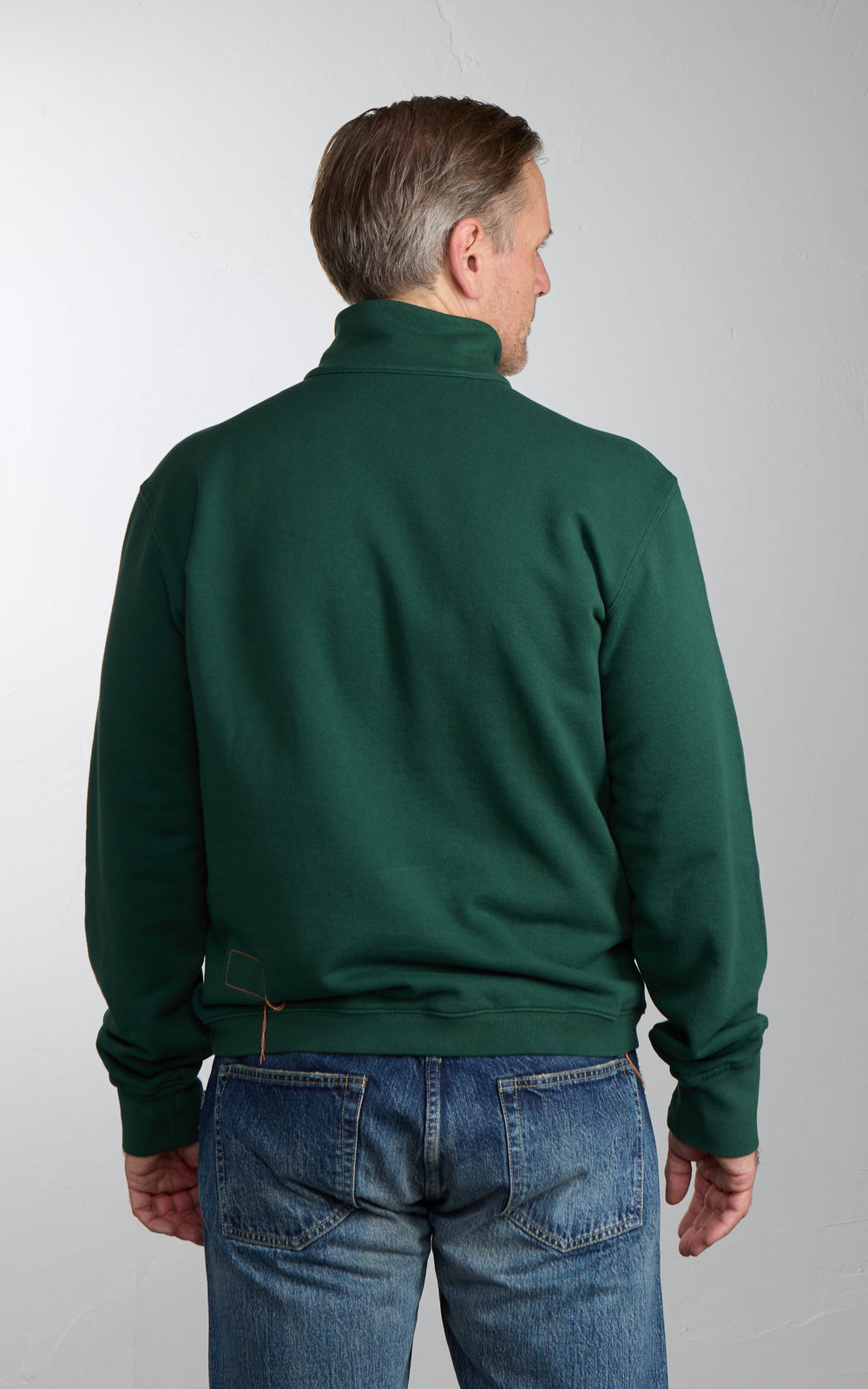 Fortela Princeton Brushed Jersey Sweatshirt Zipper Bottle Green