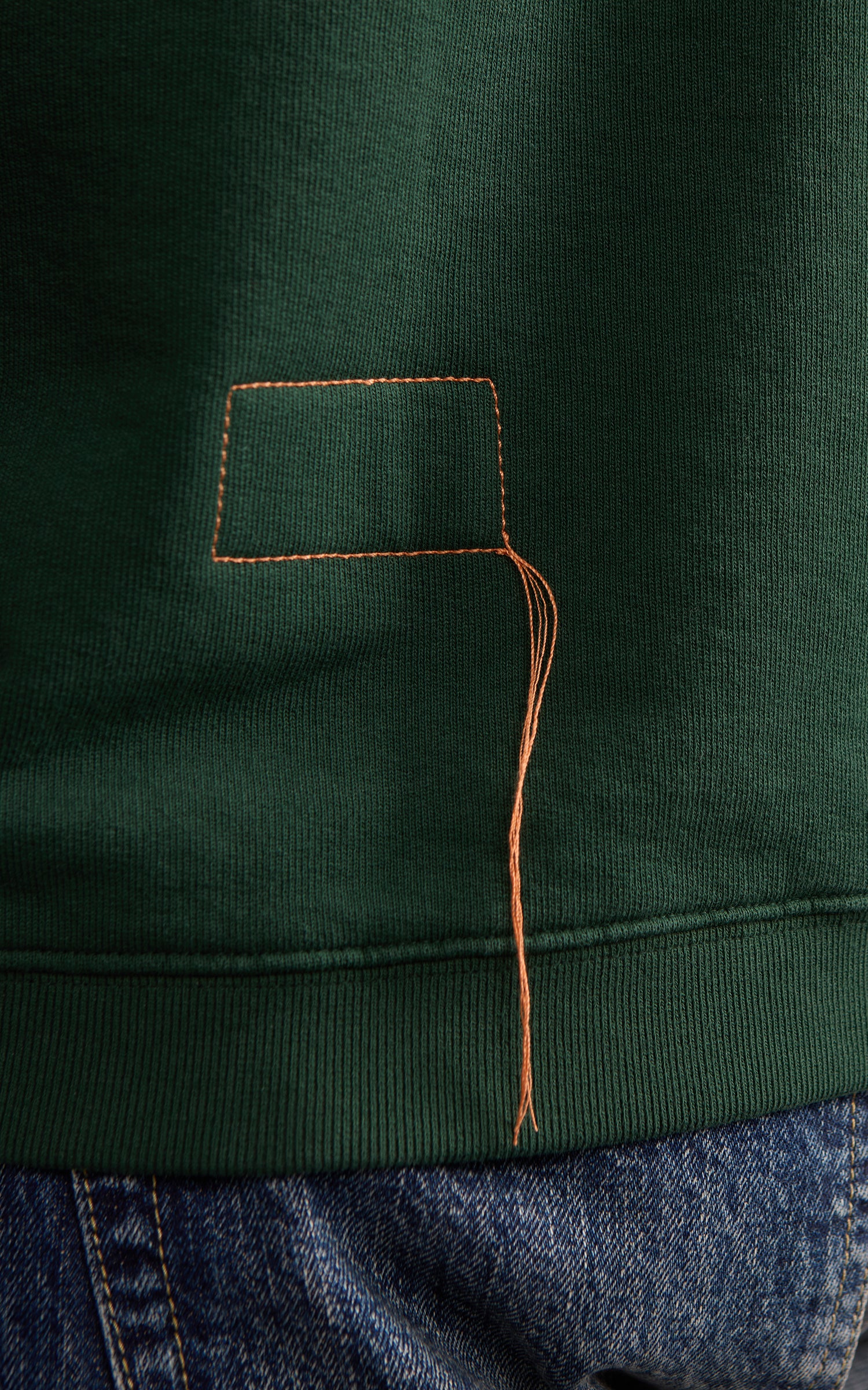 Fortela Princeton Brushed Jersey Sweatshirt Zipper Bottle Green