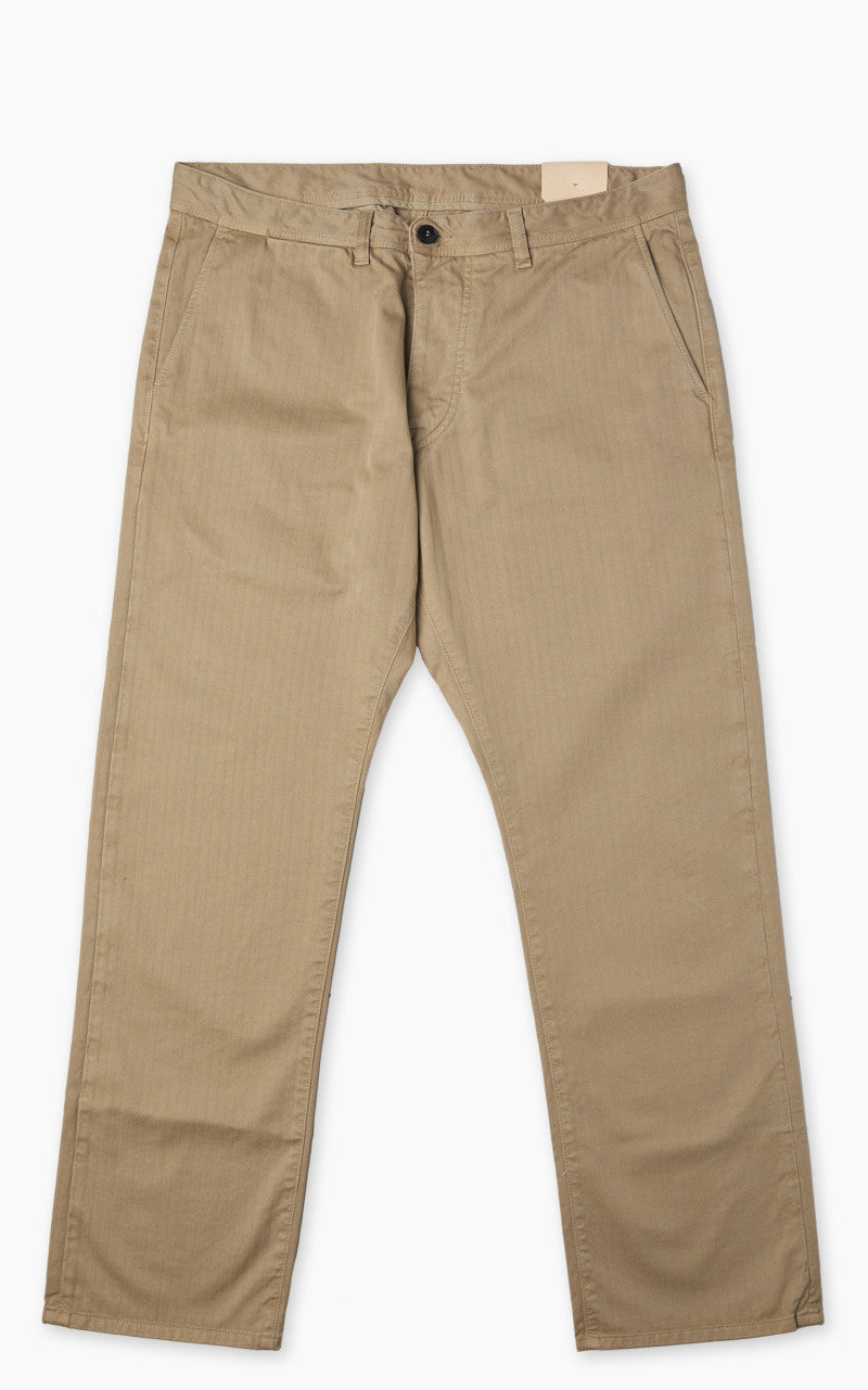 Fortela Reno Chino Trousers Herringbone Twill Beige