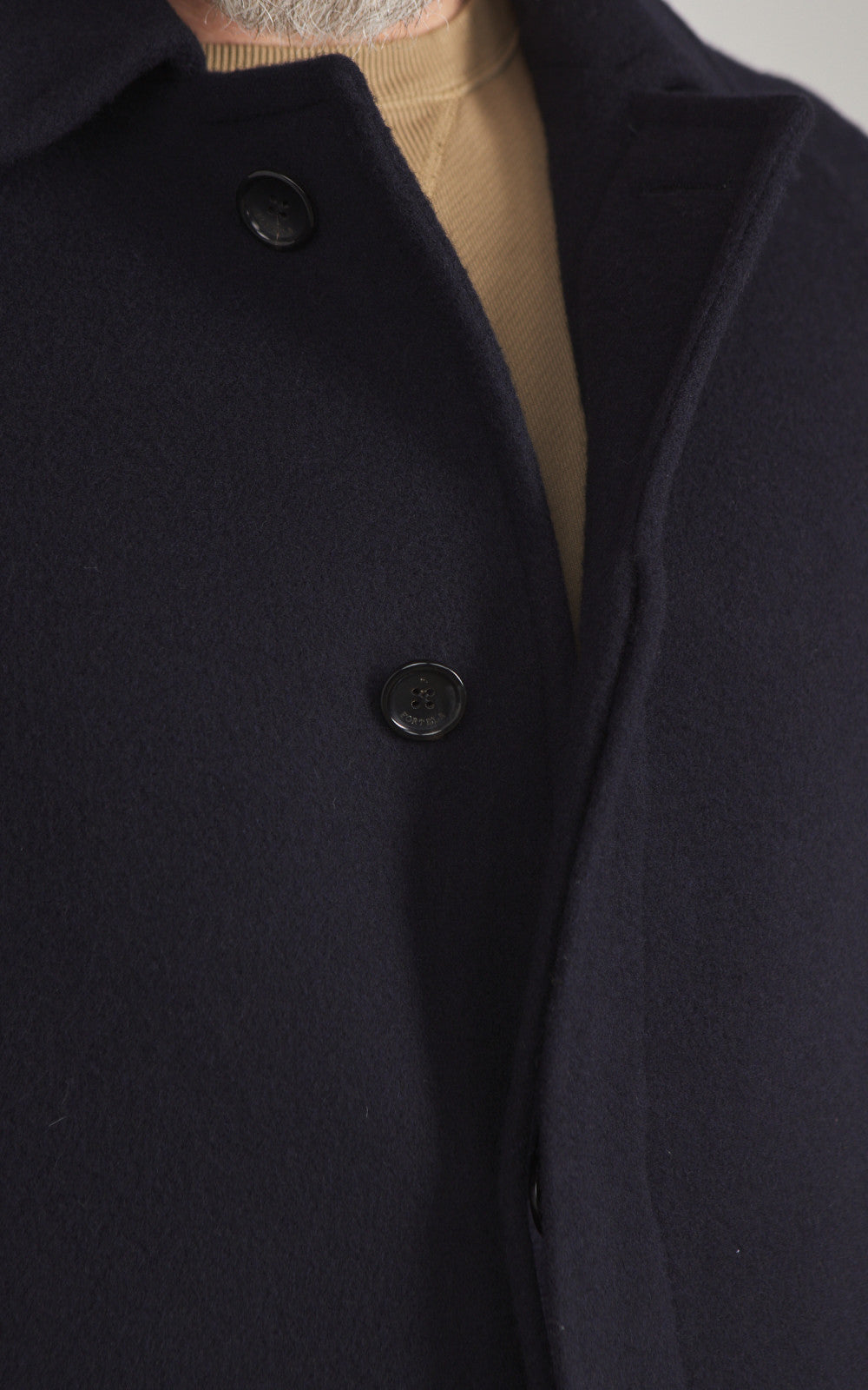 Fortela Amedeo Single-Breasted Wool Coat Blue