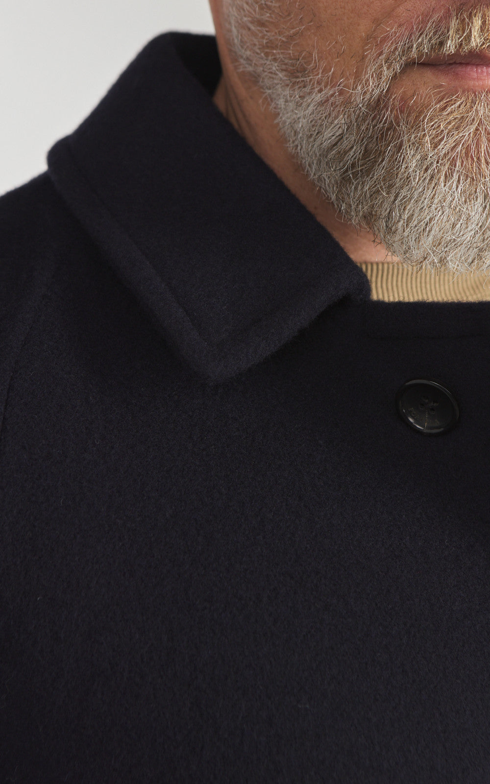 Fortela Amedeo Single-Breasted Wool Coat Blue