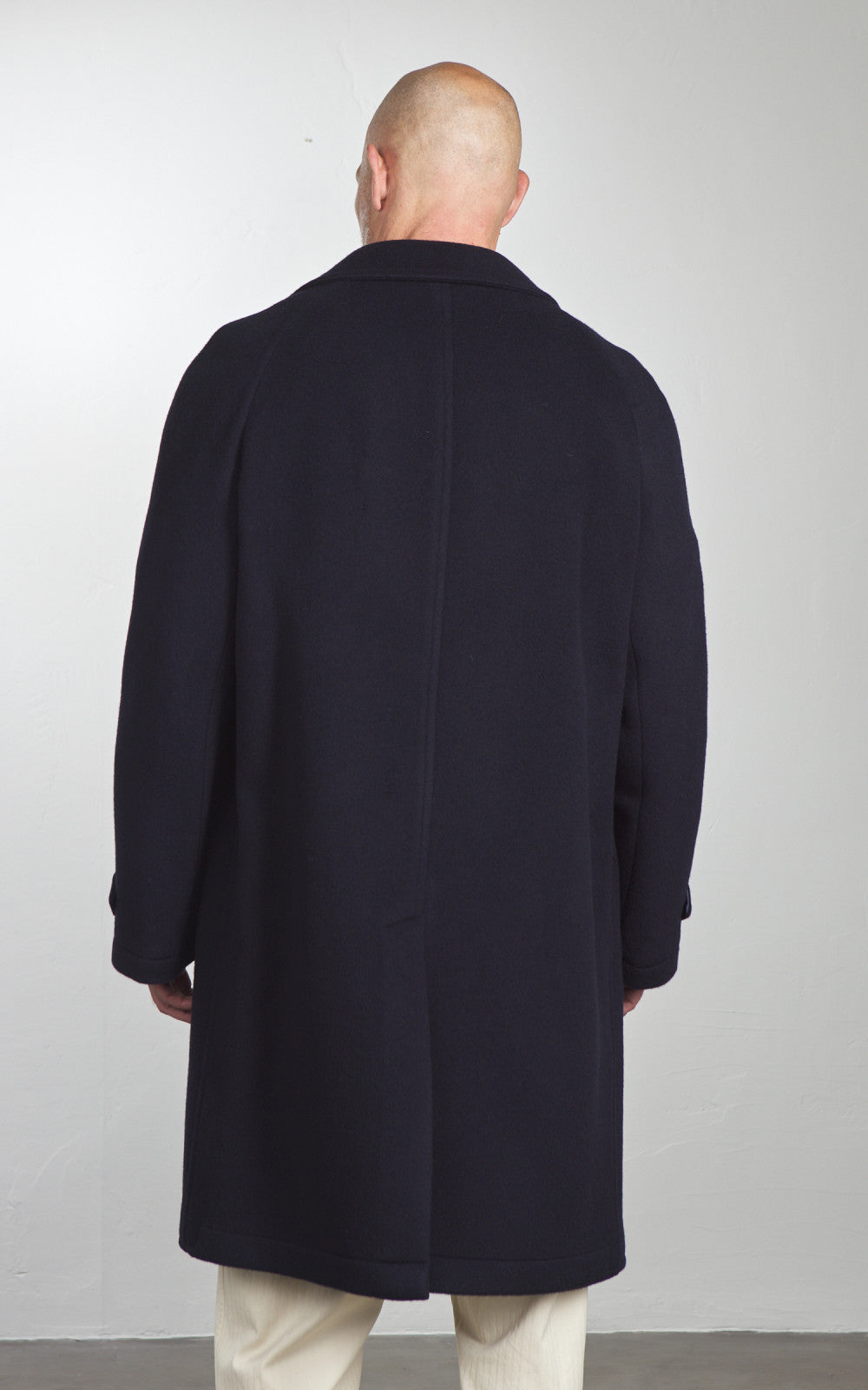 Fortela Amedeo Single-Breasted Wool Coat Blue