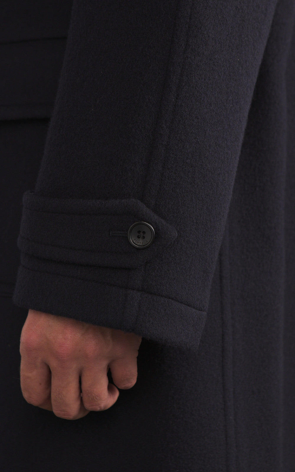 Fortela Amedeo Single-Breasted Wool Coat Blue