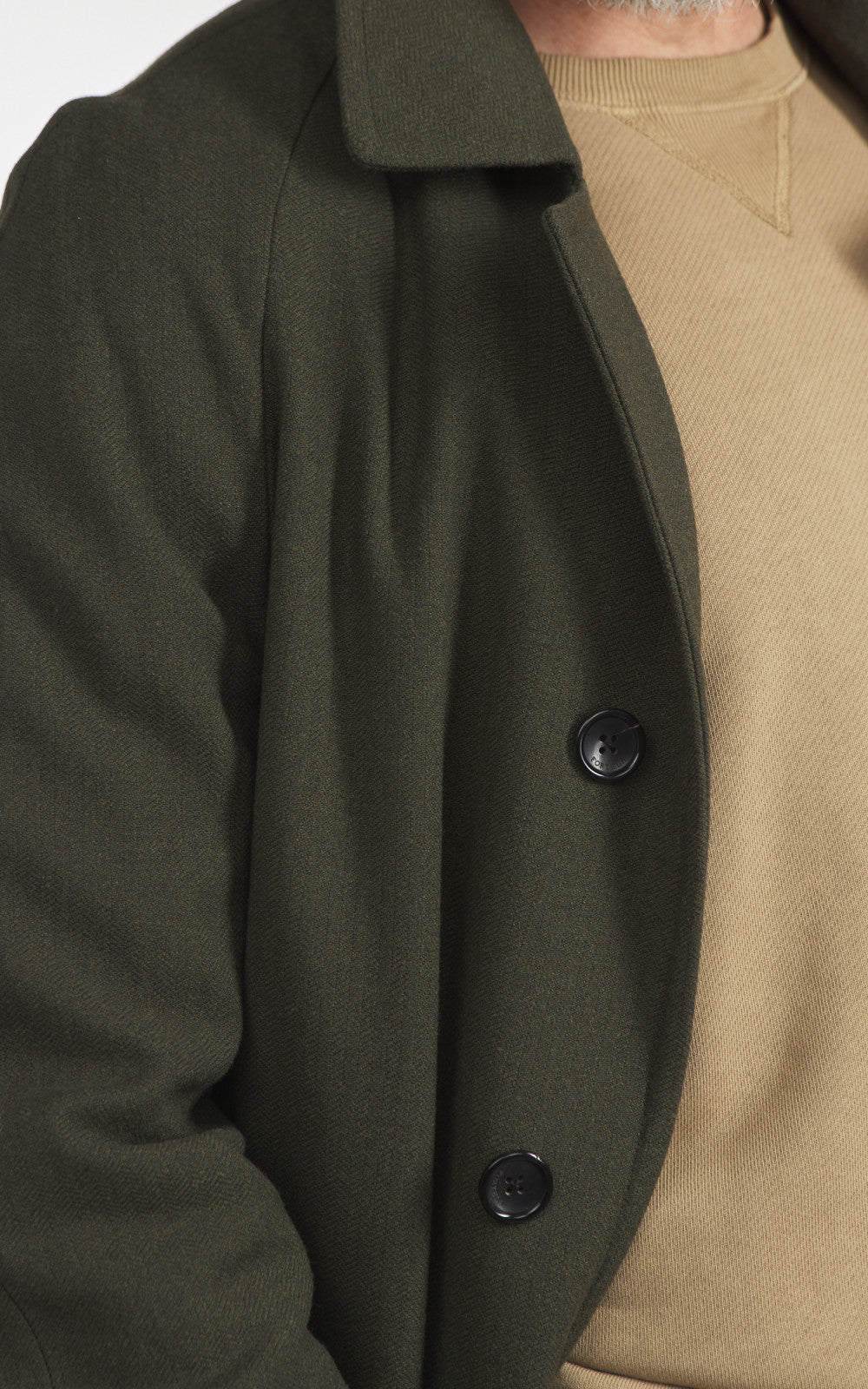 Fortela Amedeo Single-Breasted Wool Coat Green