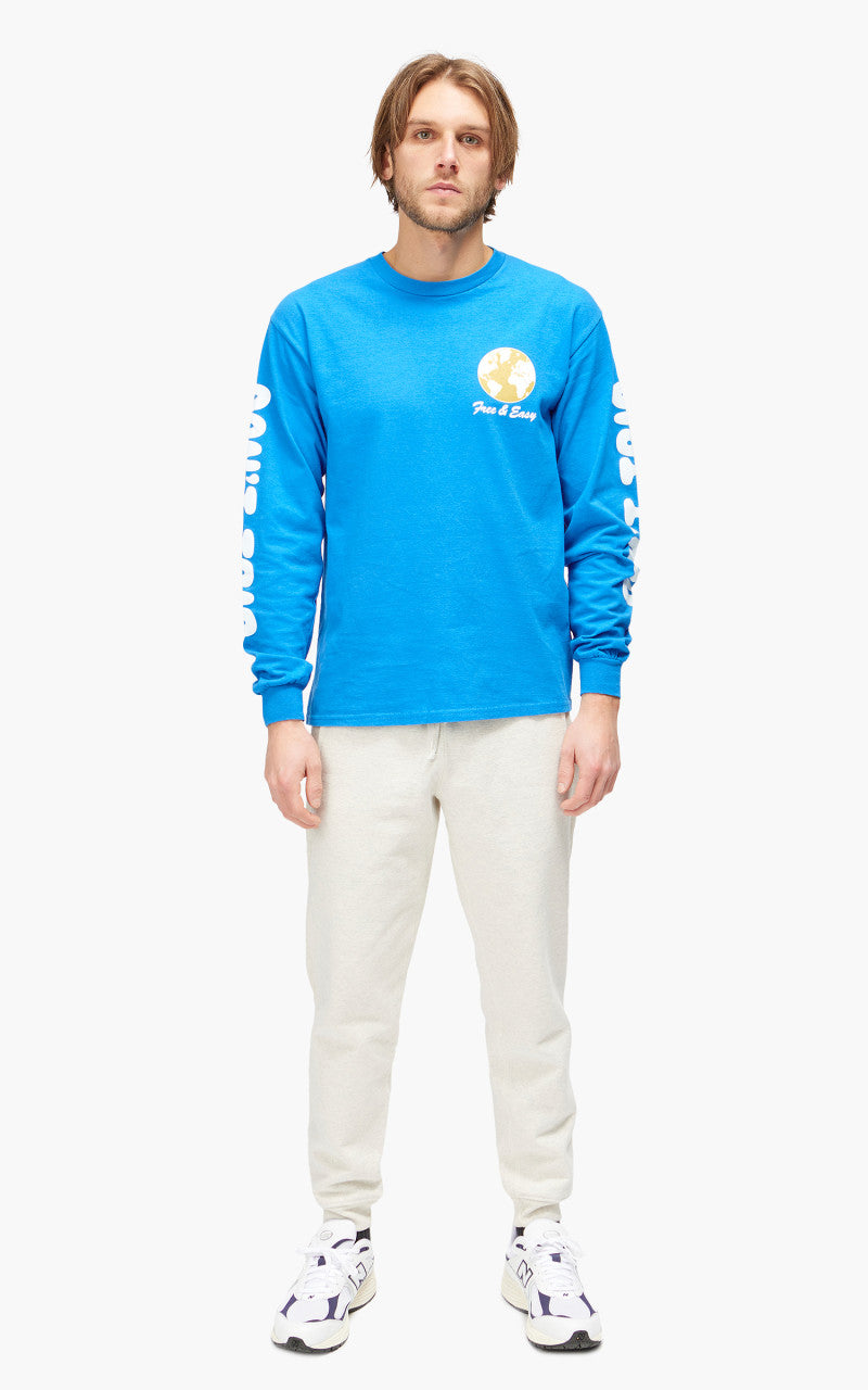 Free & Easy World L/S Tee Blue