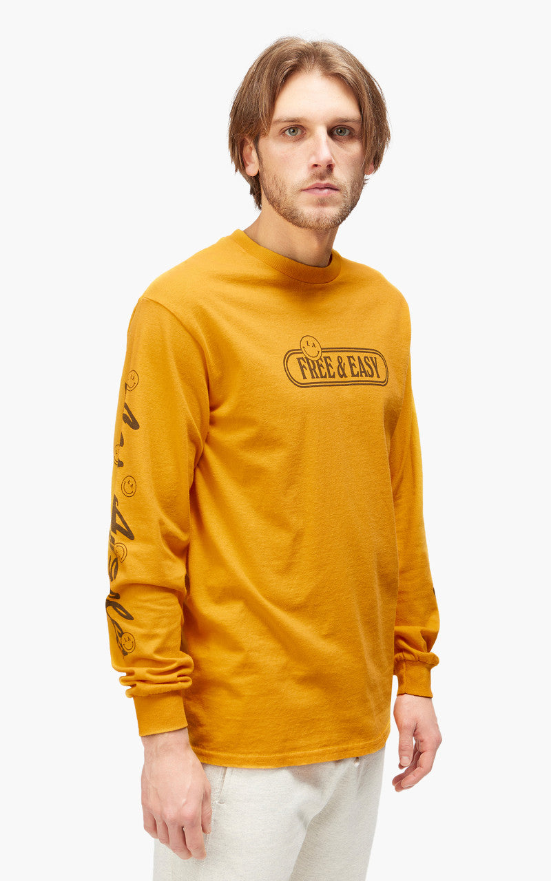 Free & Easy Happiness L/S Tee Gold