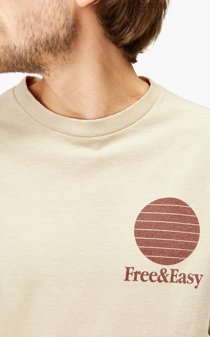 Free & Easy Three Palms L/S Tee Natural