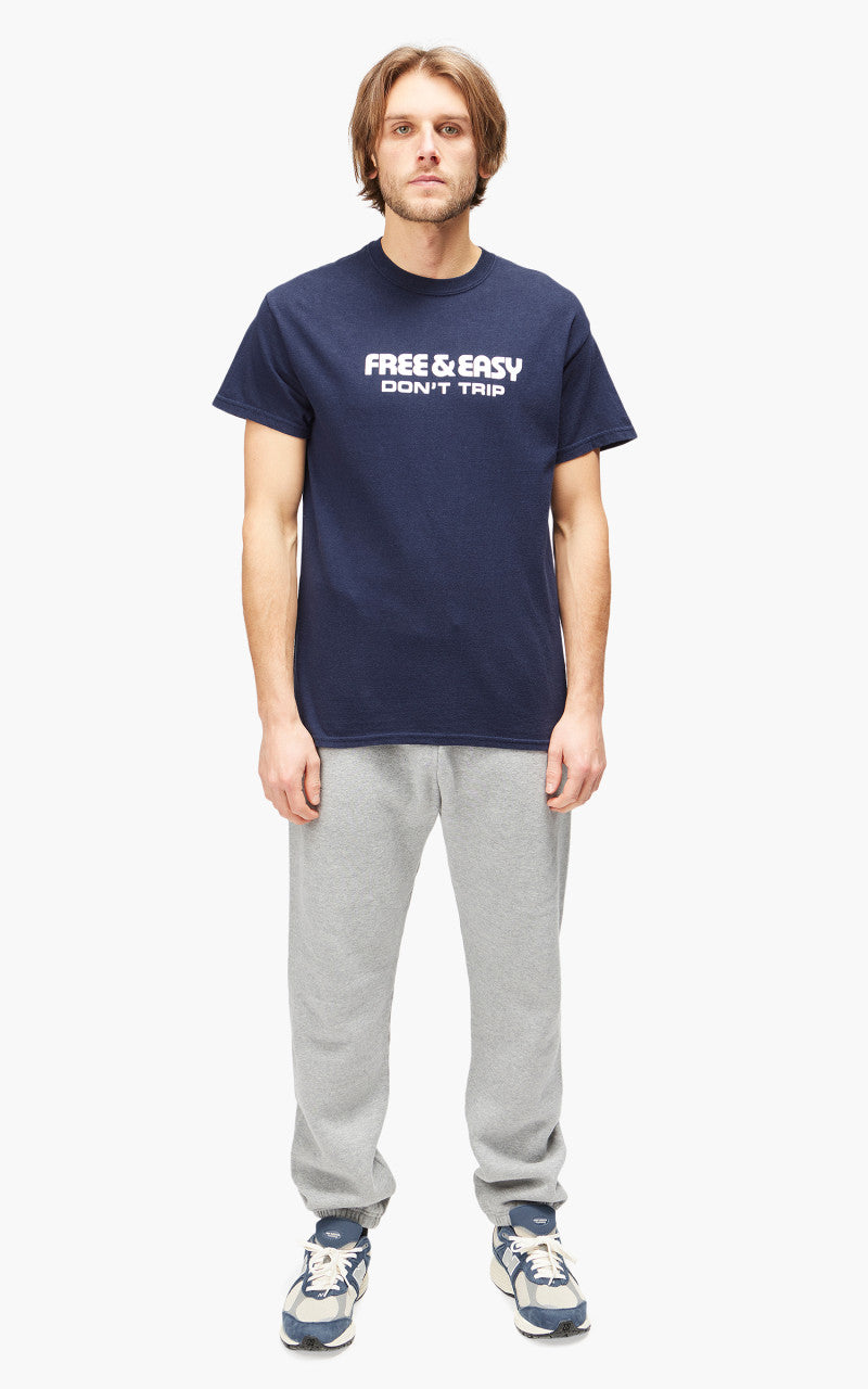 Free & Easy Yin Yang Faces S/S Tee Navy