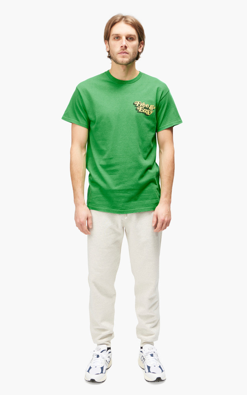 Free & Easy Be Happy LA S/S Tee Green