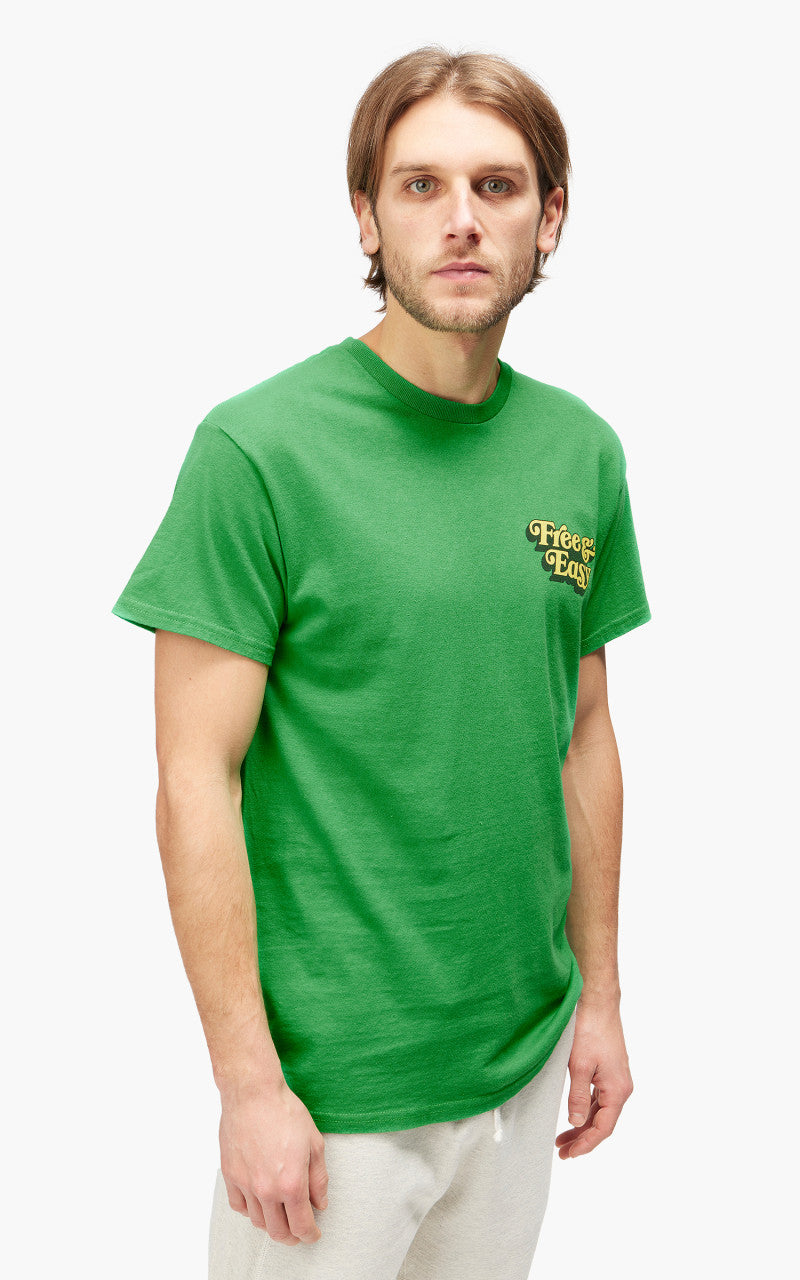 Free & Easy Be Happy LA S/S Tee Green