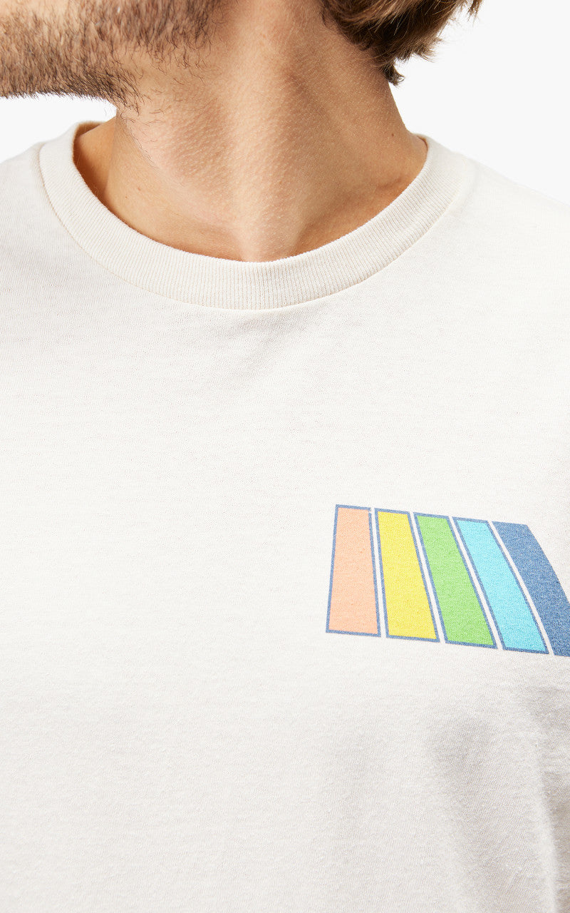 Free & Easy Natural Rainbow S/S Tee Vanilla