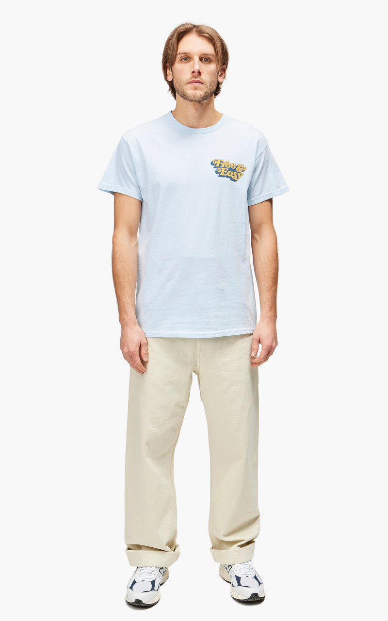 Free & Easy Be Happy LA S/S Tee Blue