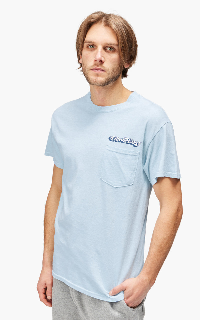 Free & Easy Dont Trip Drop Shadow S/S Tee Blue