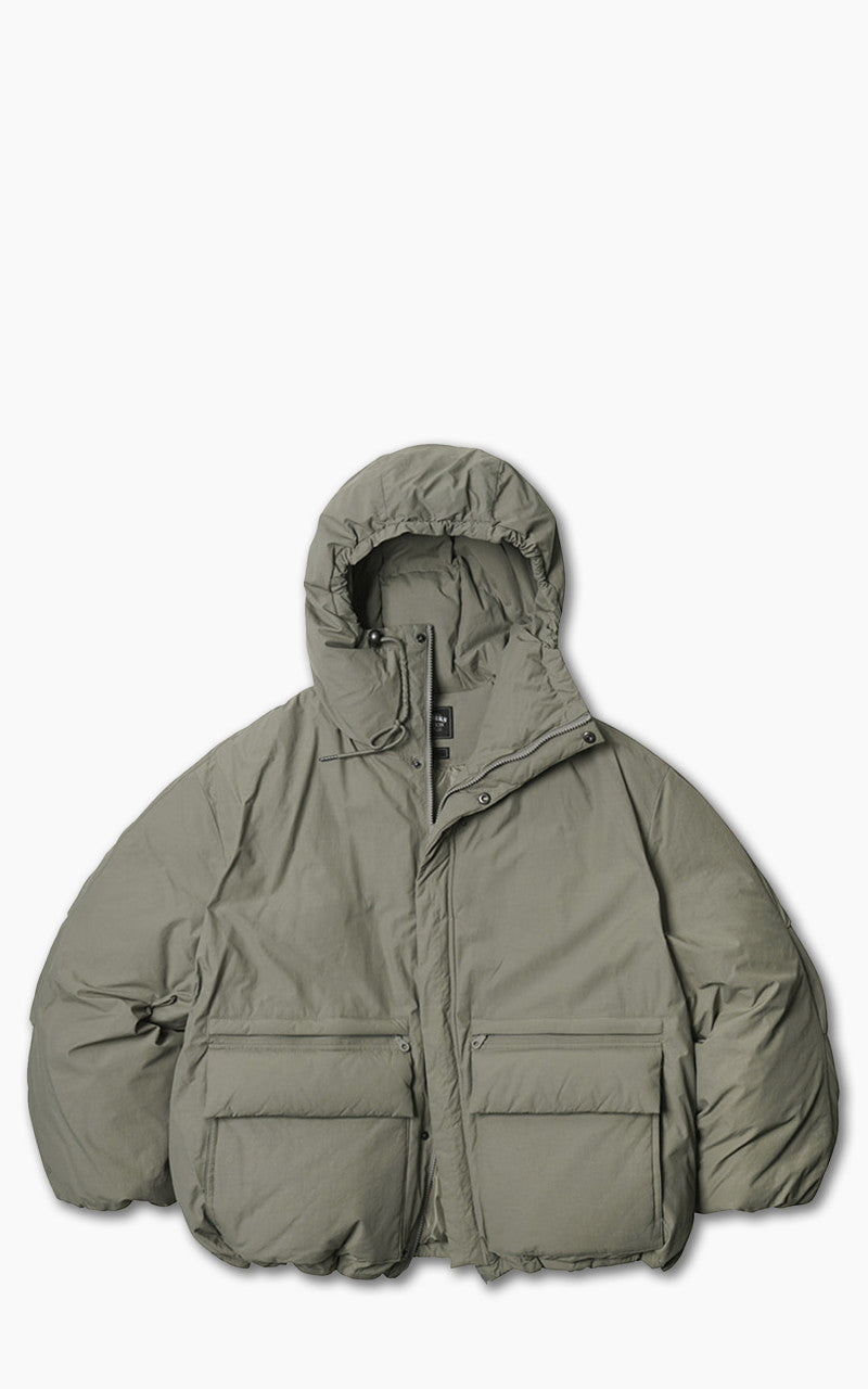 FrizmWORKS Hooded Puffer Down Parka Taupe