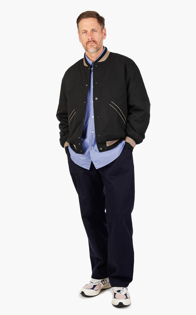 FrizmWORKS Cavalry Twill Varsity Jacket Black