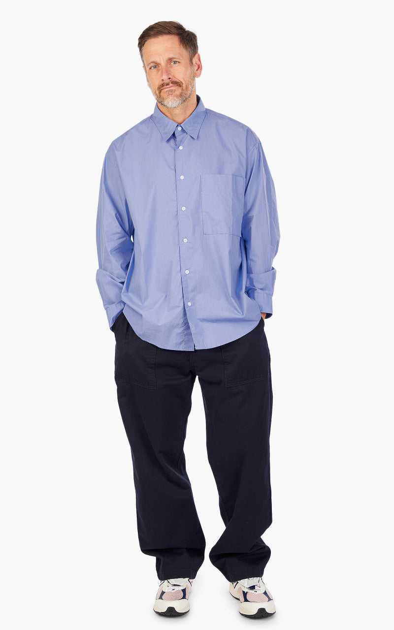 FrizmWORKS Paper Cotton Relaxed Shirt Sax Blue