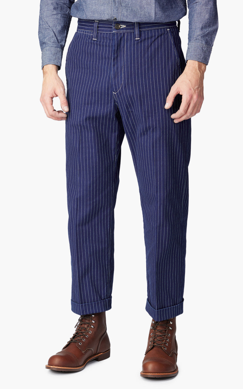 Fullcount 1128-4 Farmers Trouser Indigo Wabash Stripe