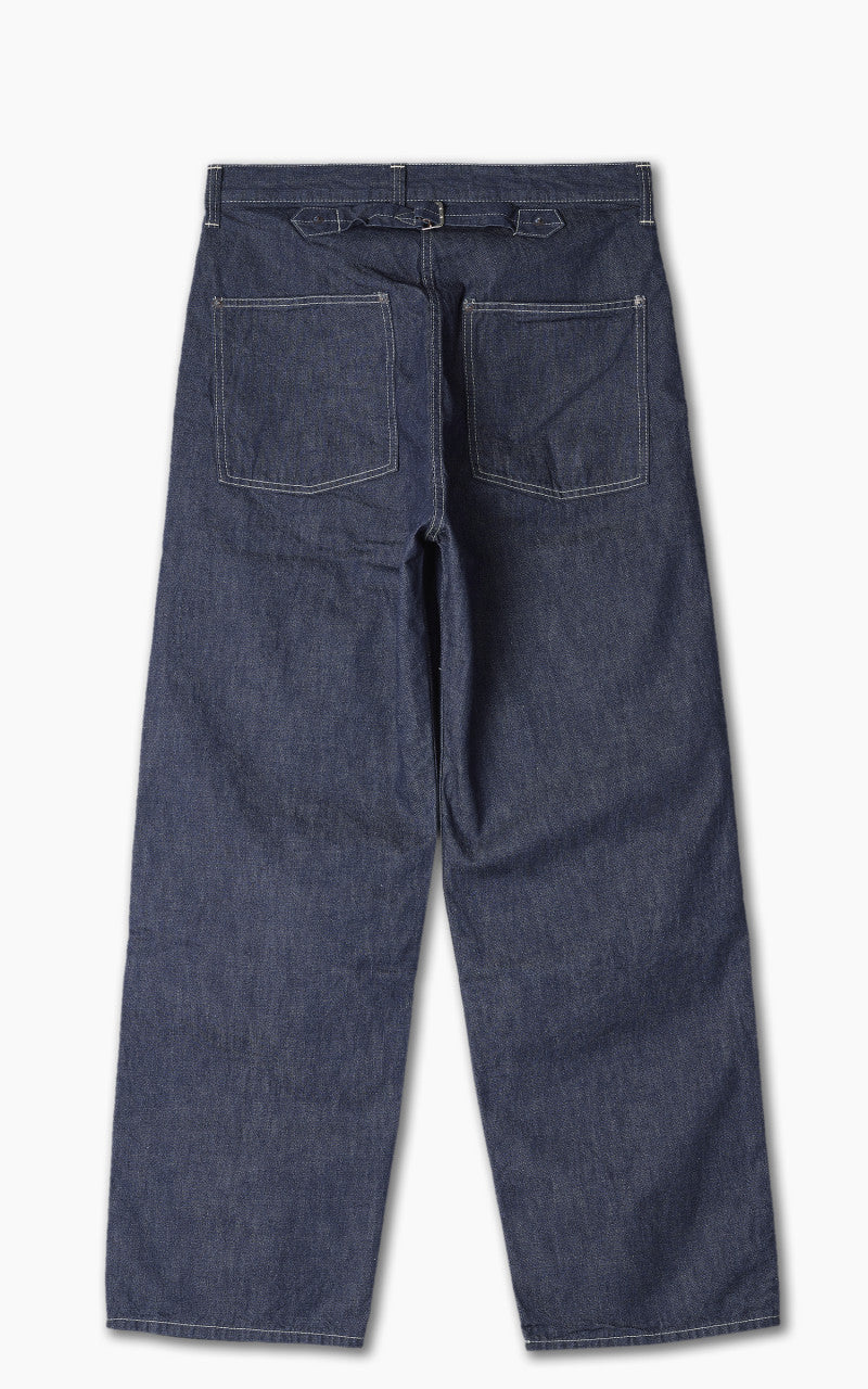 Fullcount 1129-1 PW Denim Cinch Back Work Pants Indigo Blue