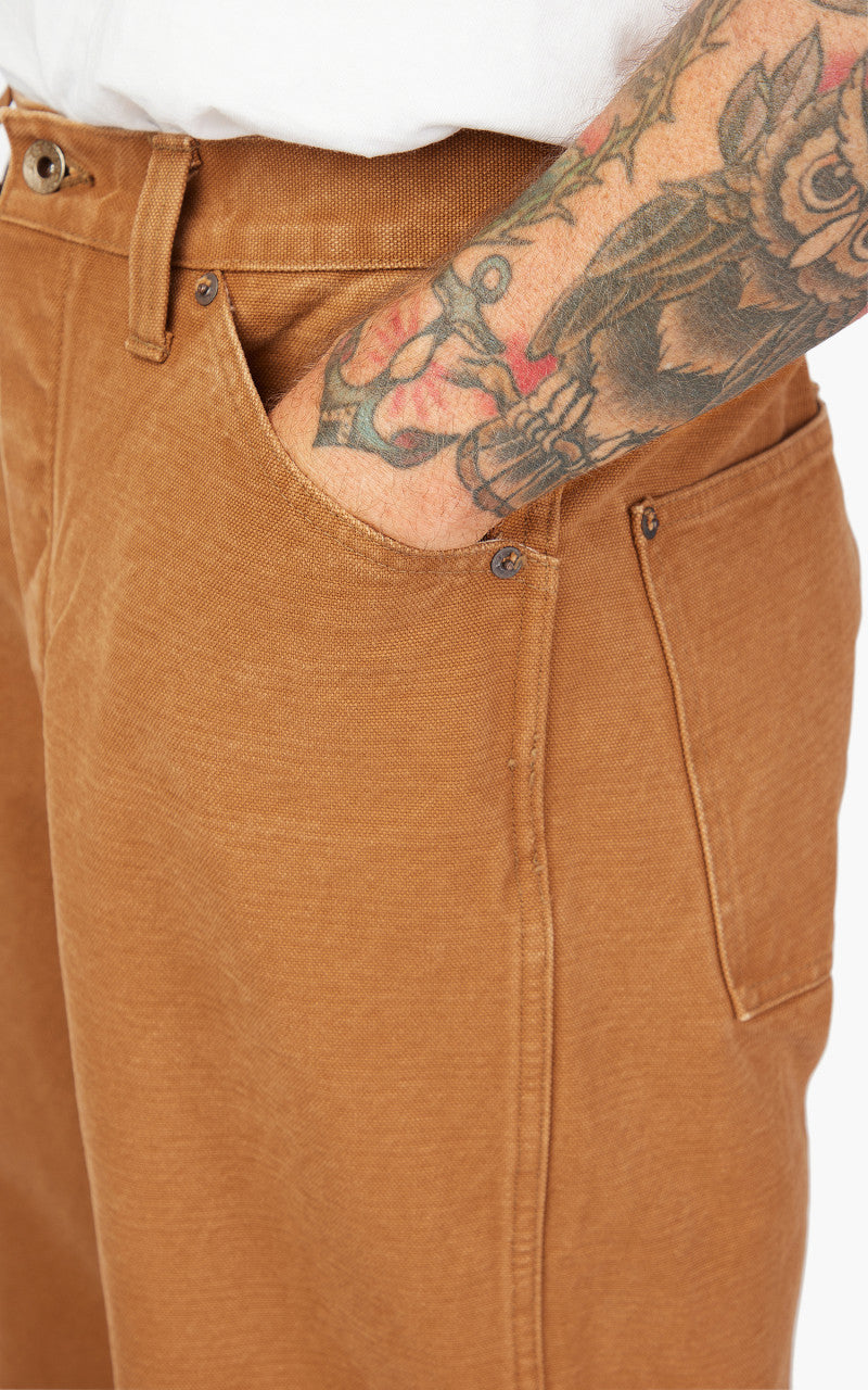 Fullcount 1129-2 Heavy Canvas Cinch Back Work Pants Copper Brown