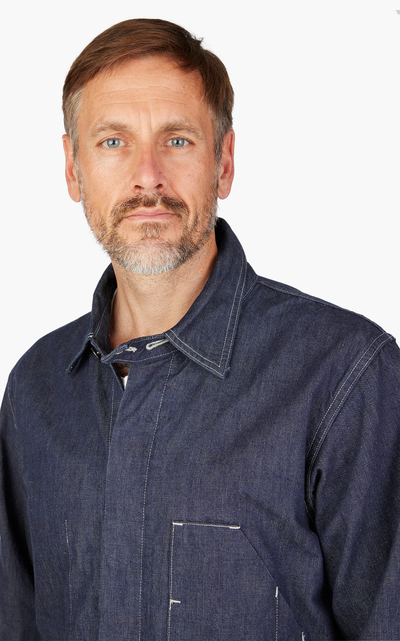 Fullcount 1132-1 PW Denim Engineer Coverall Indigo Blue