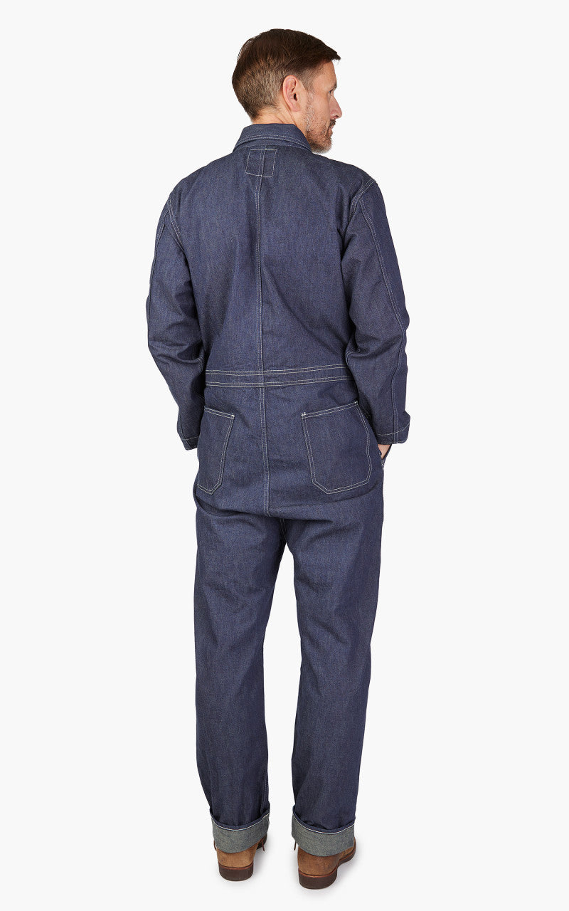 Fullcount 1132-1 PW Denim Engineer Coverall Indigo Blue