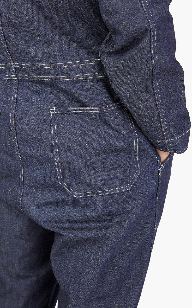 Fullcount 1132-1 PW Denim Engineer Coverall Indigo Blue
