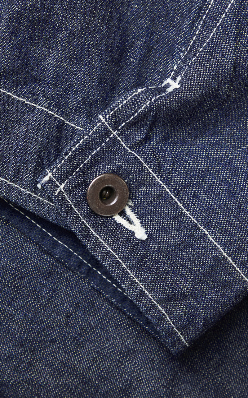 Fullcount 1132-1 PW Denim Engineer Coverall Indigo Blue