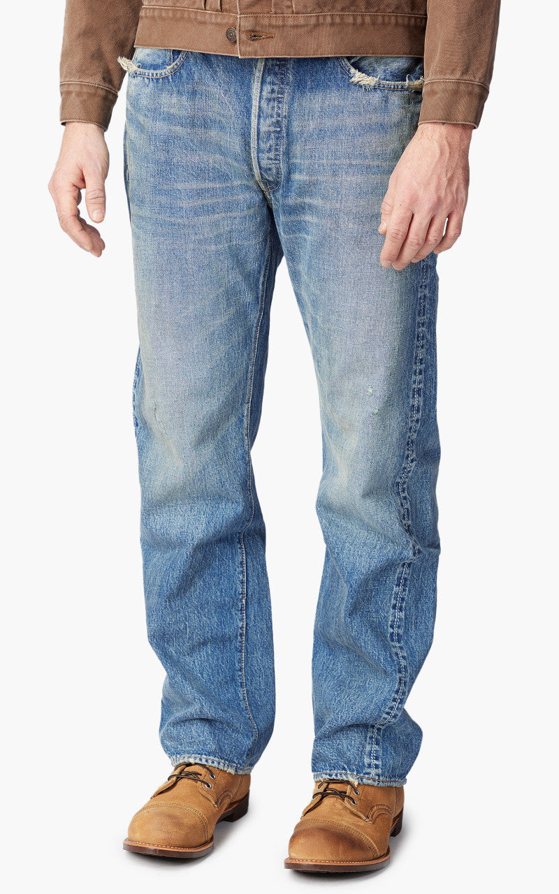 Fullcount 1341-0105 Dartford Wide Denim Washed Indigo Blue