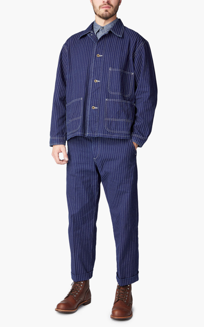 ジャケット・アウター 8HU INDIGO WABASH STRIPE CHORE JACKET Wabash Stripe Denim Work Jacket – Karaku
