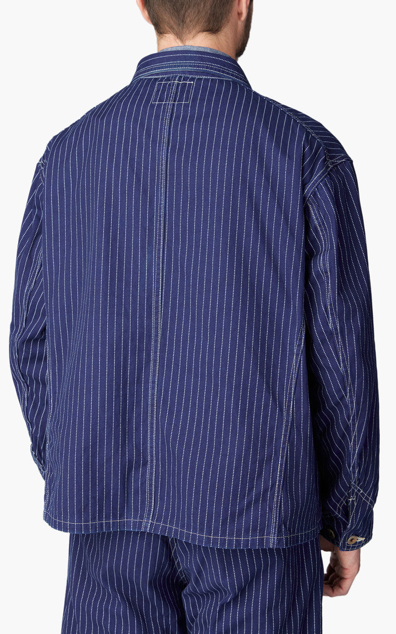 ジャケット・アウター 8HU INDIGO WABASH STRIPE CHORE JACKET The Real McCoy's Wabash Chore Coat | Indigo Stripe | Canoe Club