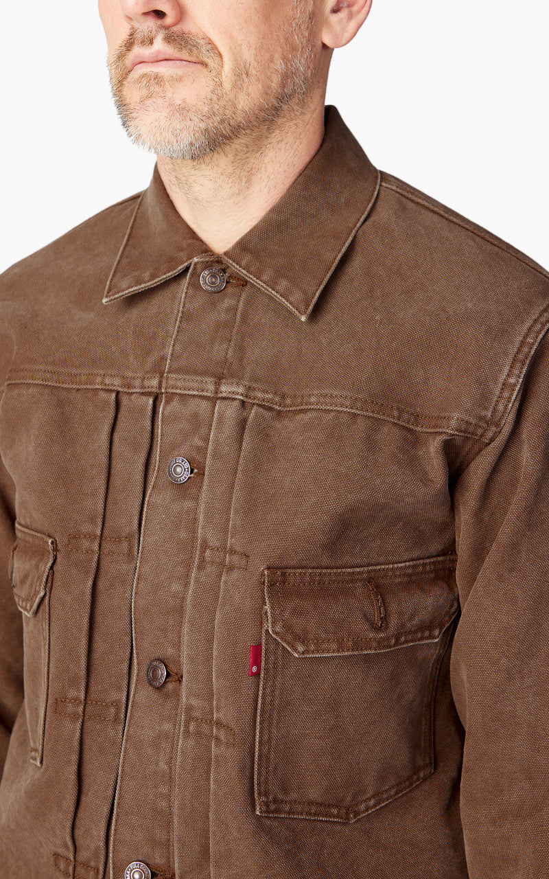 Fullcount 2035 Type 2 Paraffin Canvas Jacket Brown 16oz