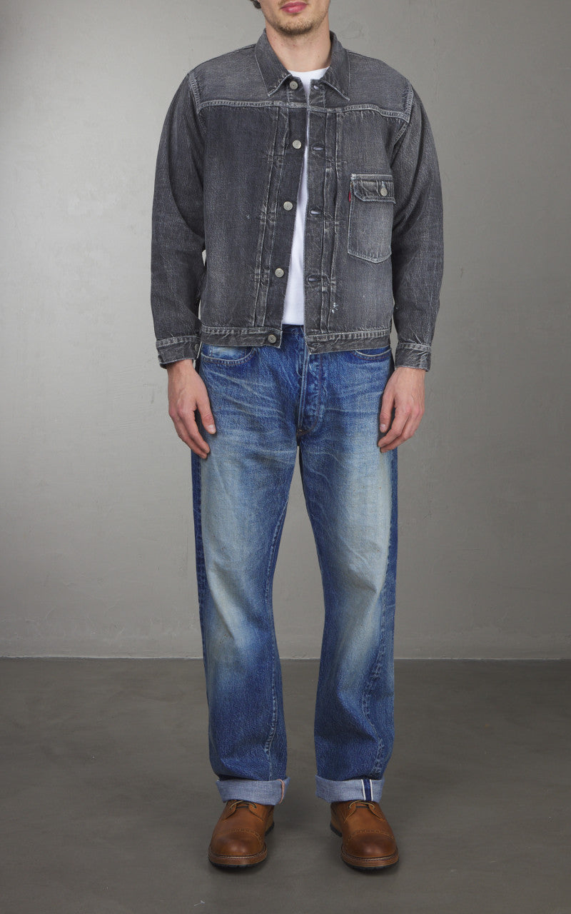 Fullcount 2107BKHW Type 1 Selvedge Denim Jacket Dartford Black