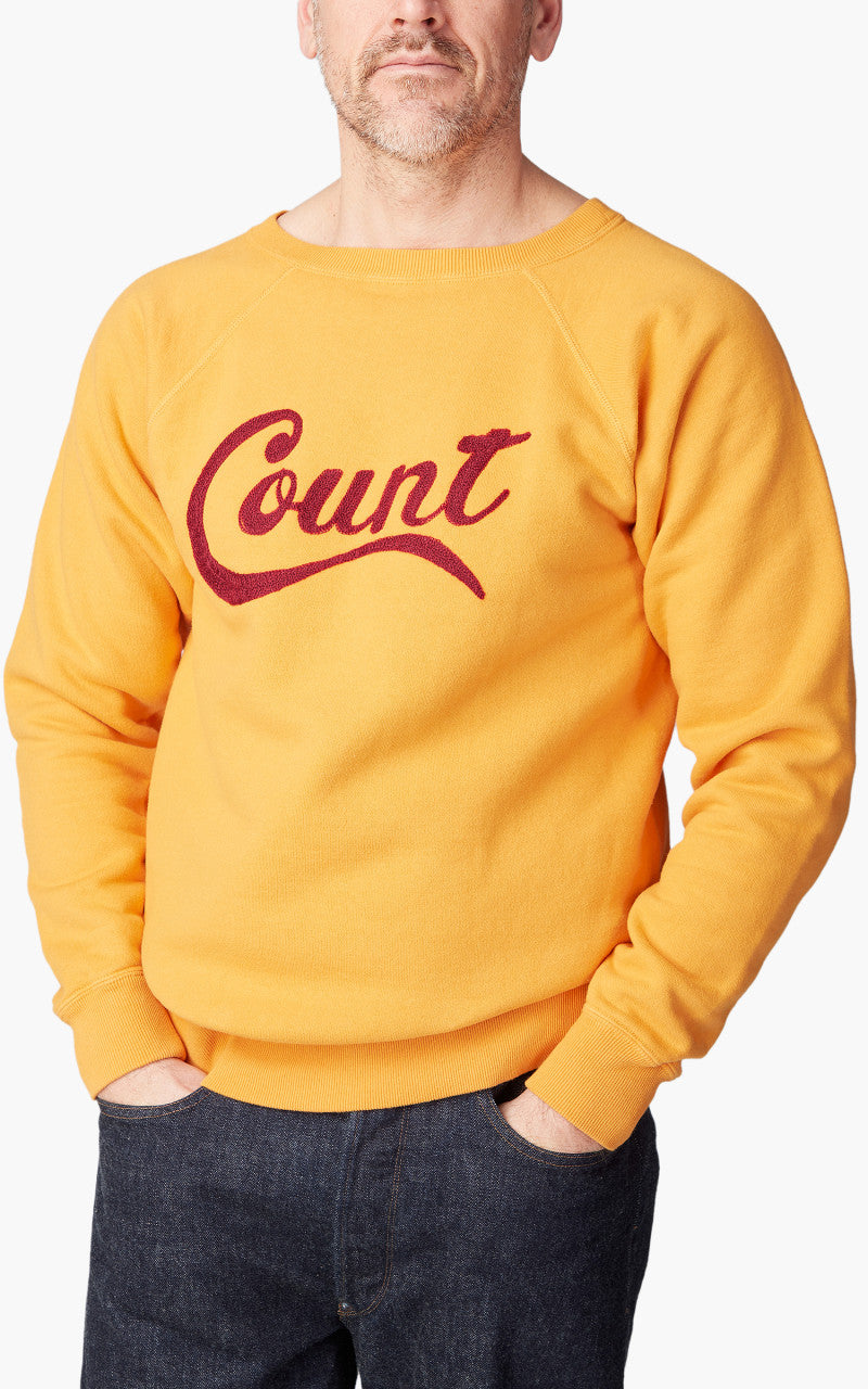 Fullcount 3765-2 "Count" Raglan Sleeve College Sweatshirt Golden Yellow