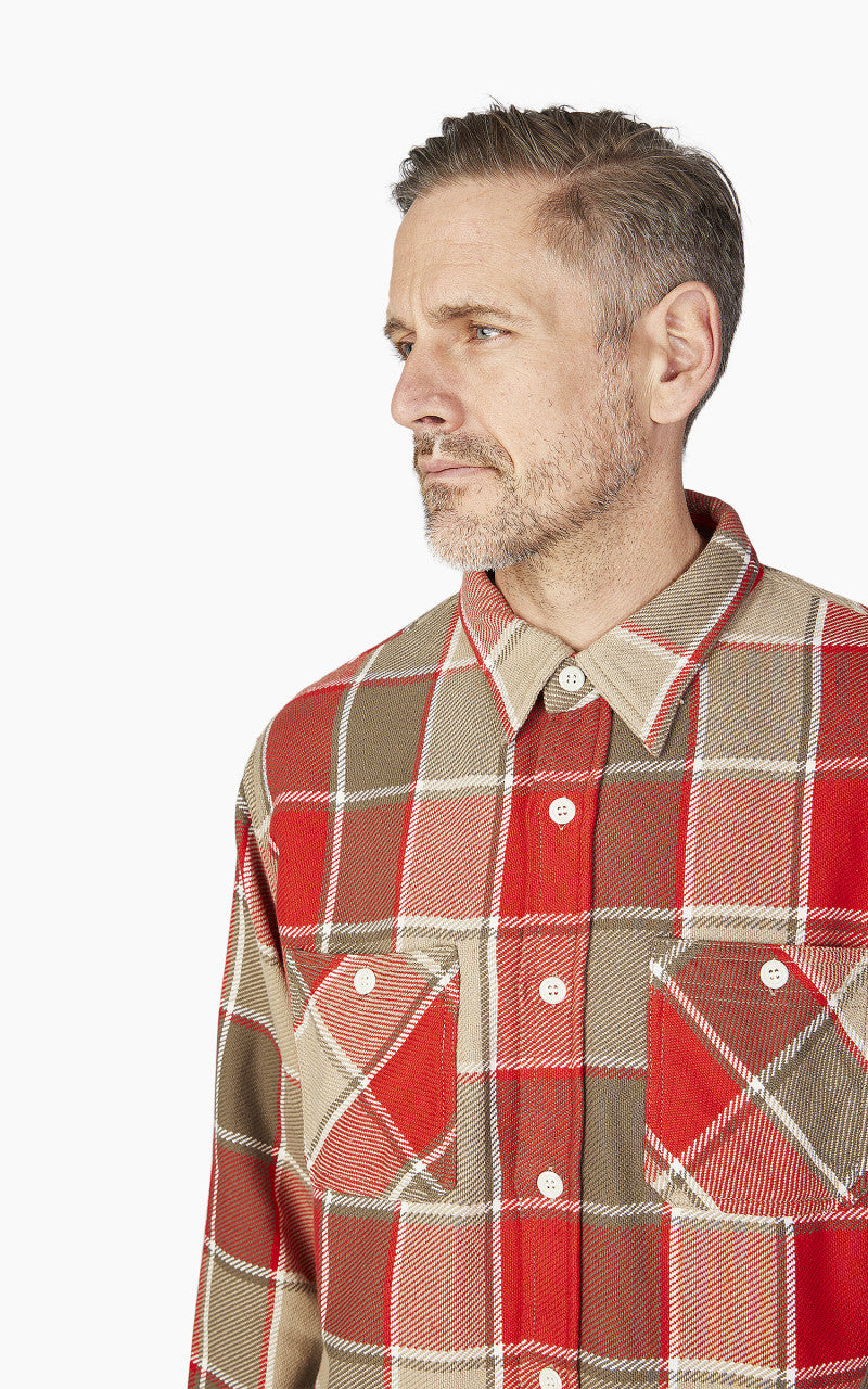 Fullcount 4078 Original Check Cotton Flannel Square Red/Beige