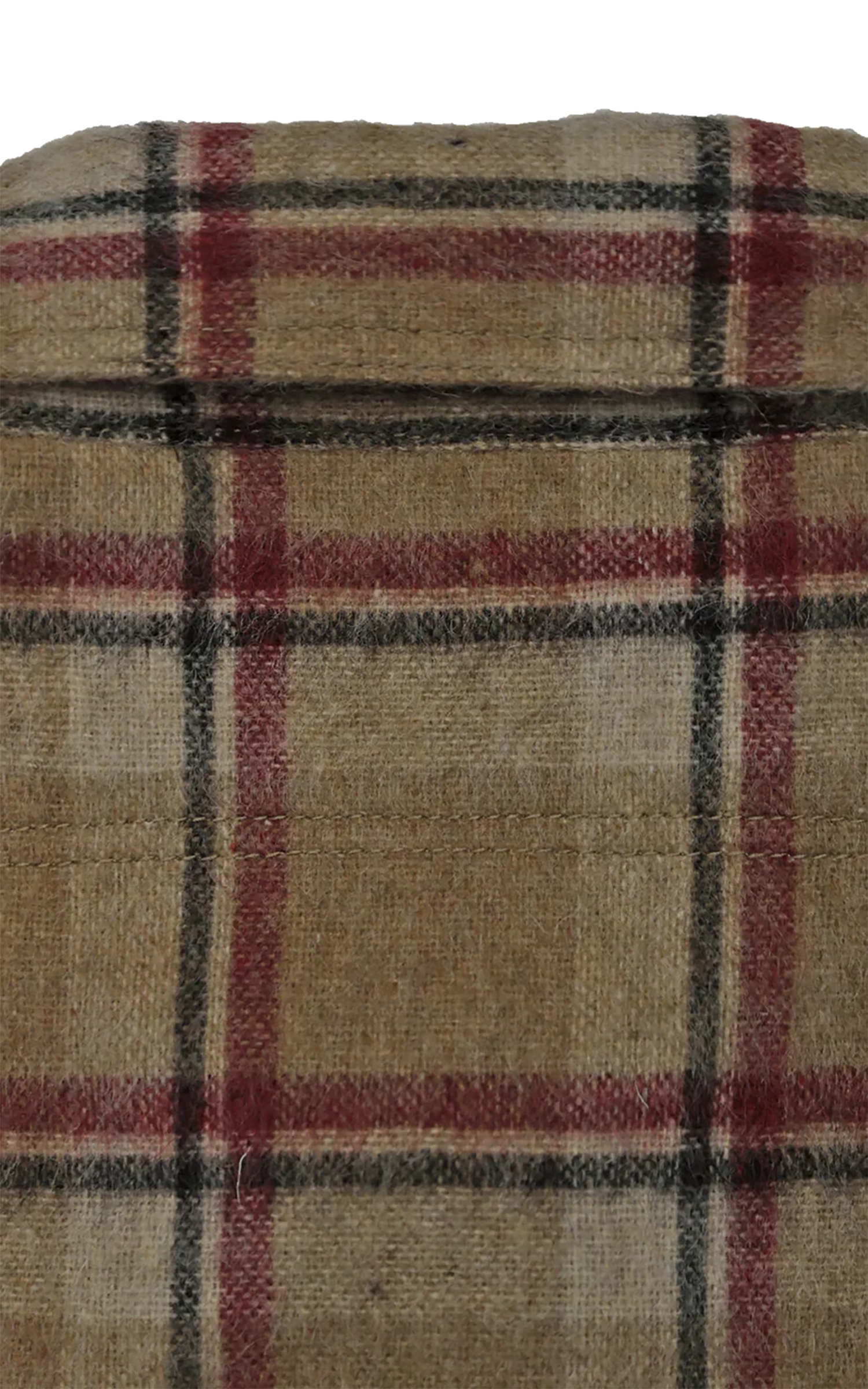 Fullcount 4096 Wool Shaggy Check Work Shirt Beige