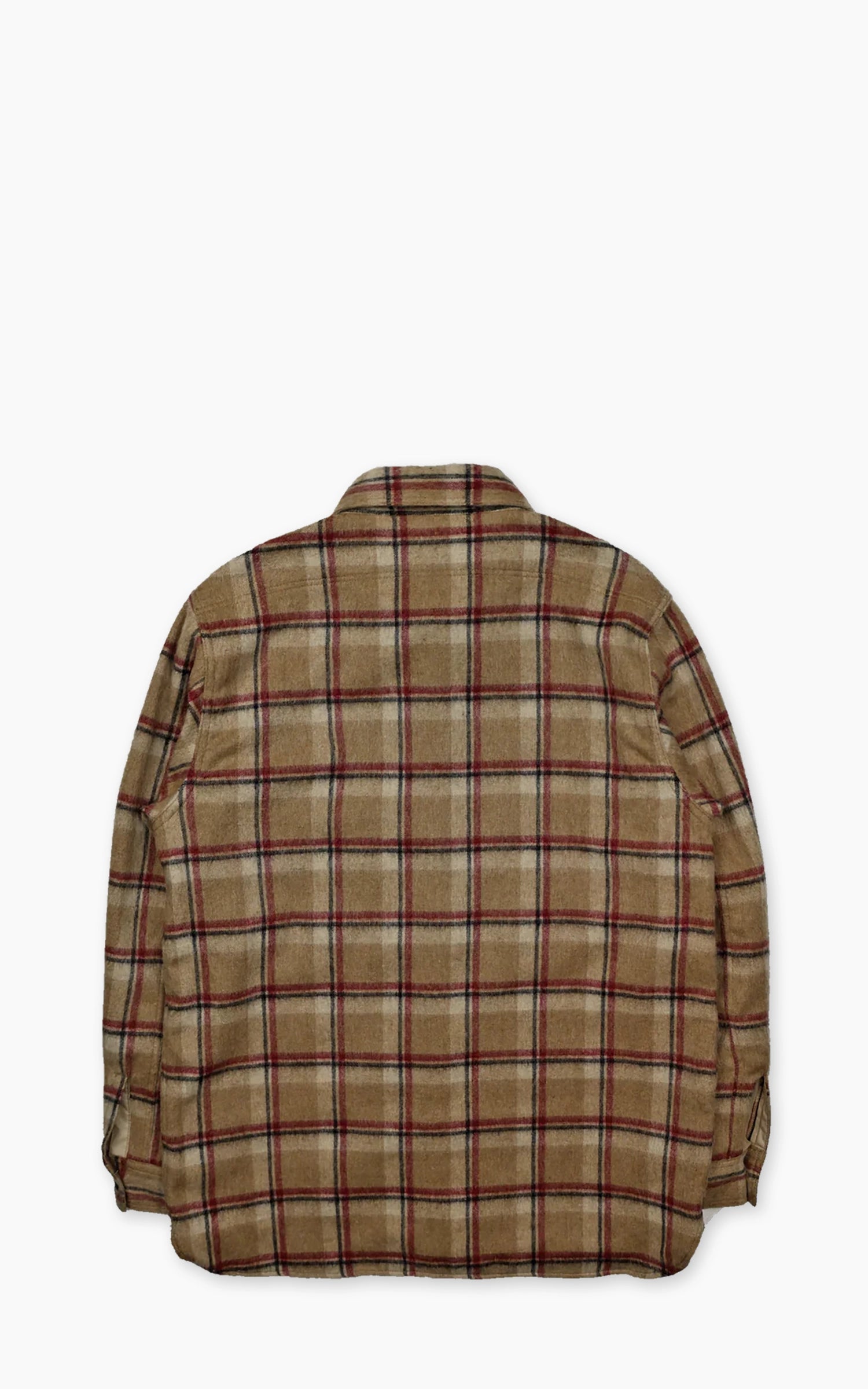 Fullcount 4096 Wool Shaggy Check Work Shirt Beige