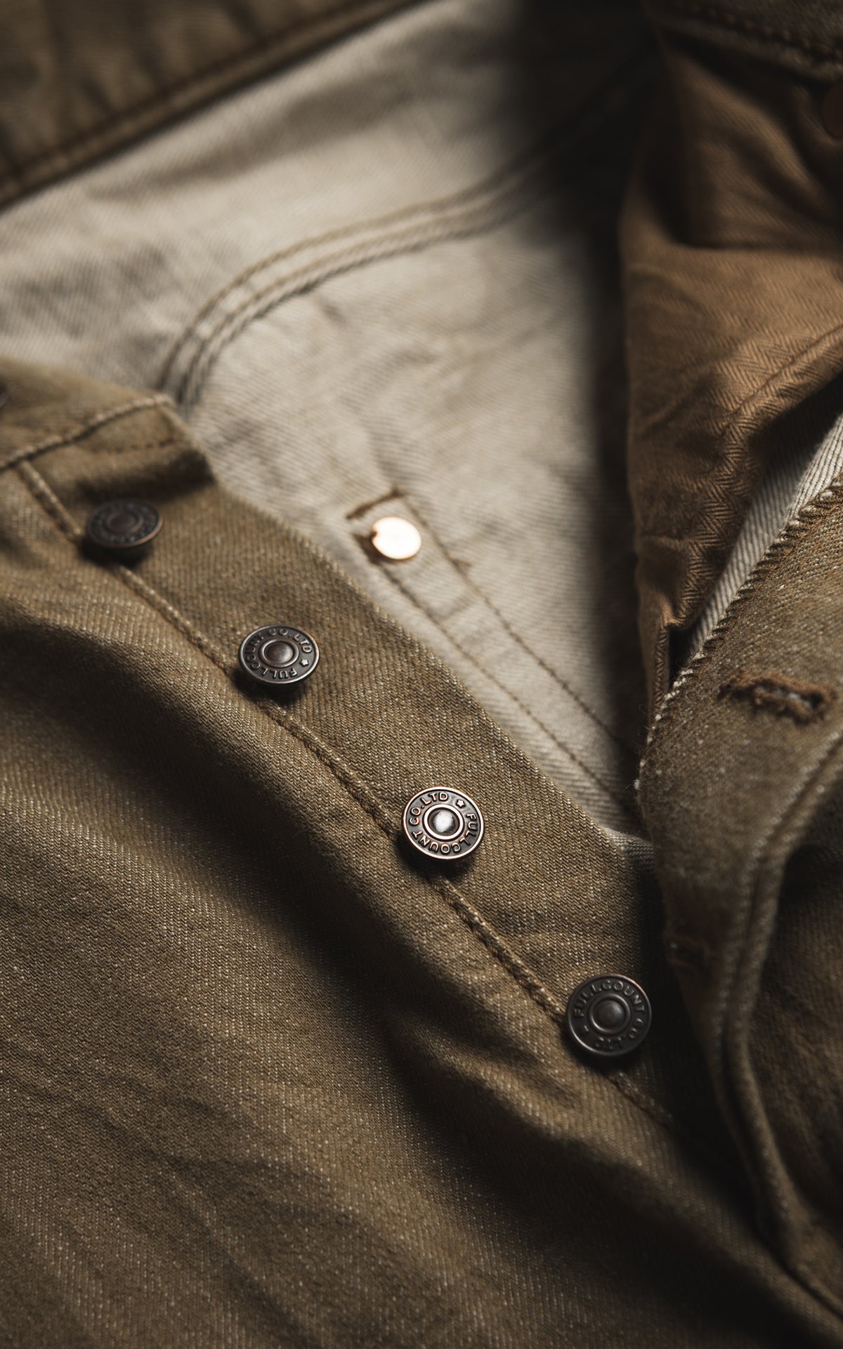 Fullcount 0105OD Wide Selvedge Denim Olive Drab