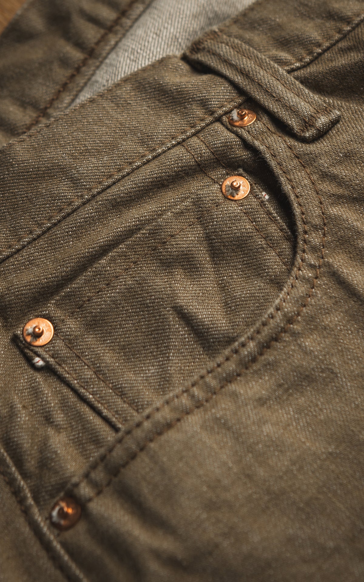 Fullcount 0105OD Wide Selvedge Denim Olive Drab