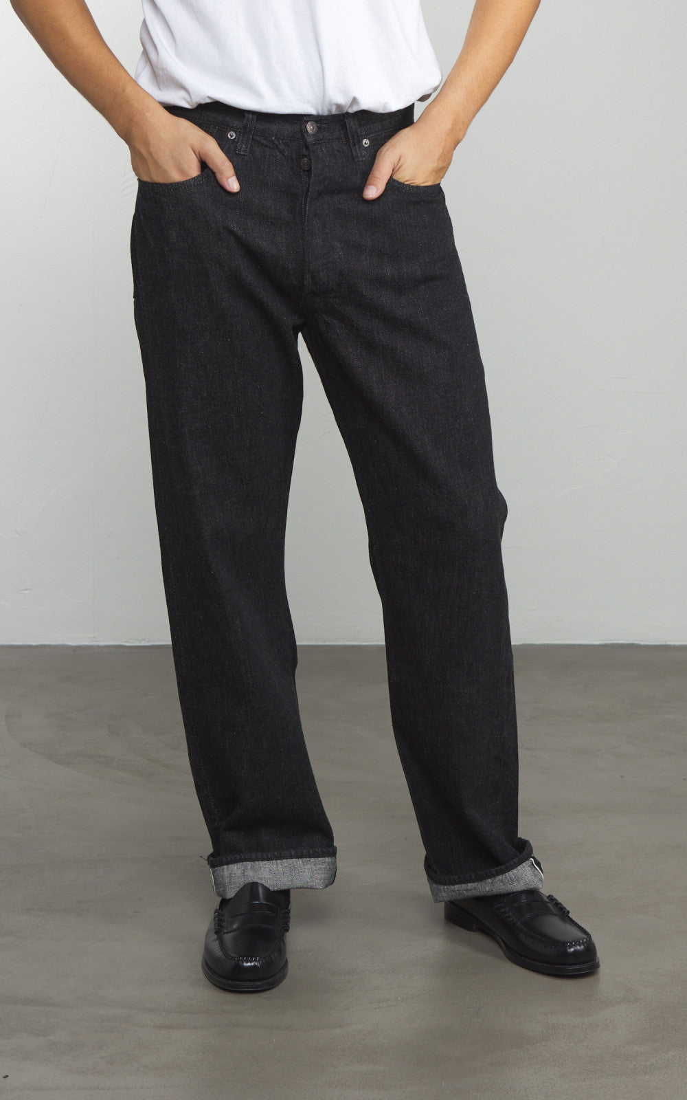 パンツ 1101BKSS Wide Black Selvedge Denim 1101BKSS Wide Black