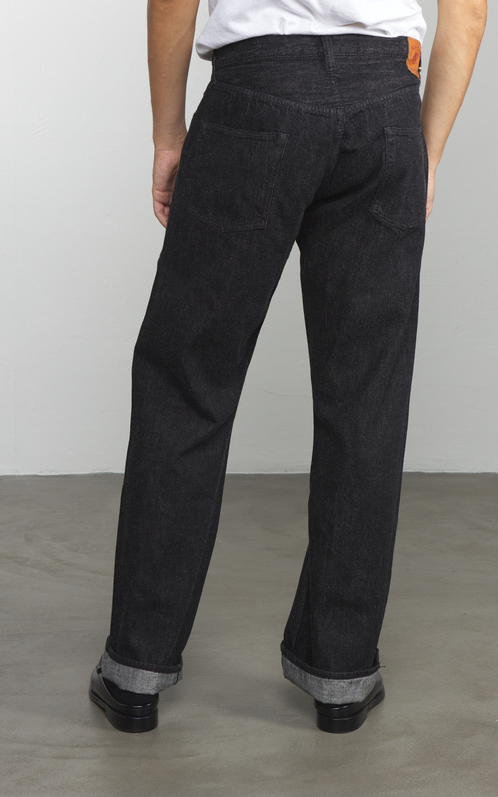 Fullcount 0105BKSS Wide Black Selvedge Super Smooth Denim Black 11.5oz