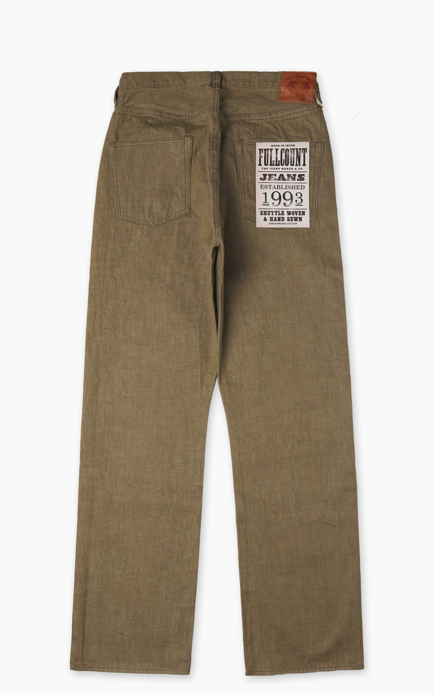 Fullcount 0105OD Wide Selvedge Denim Olive Drab