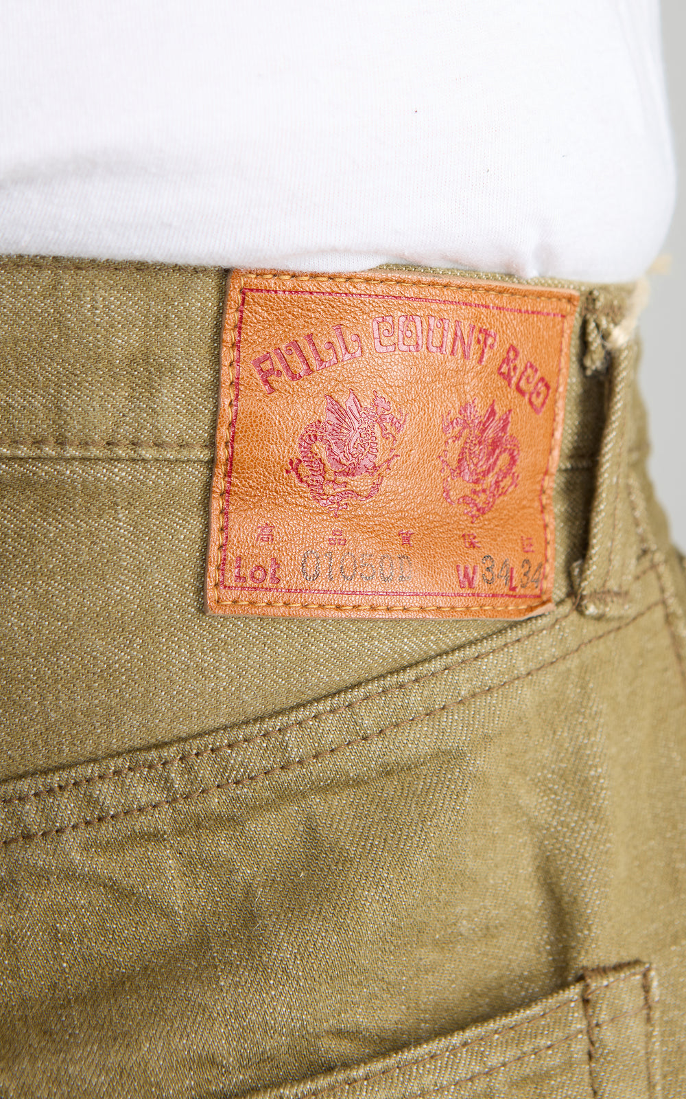 Fullcount 0105OD Wide Selvedge Denim Olive Drab