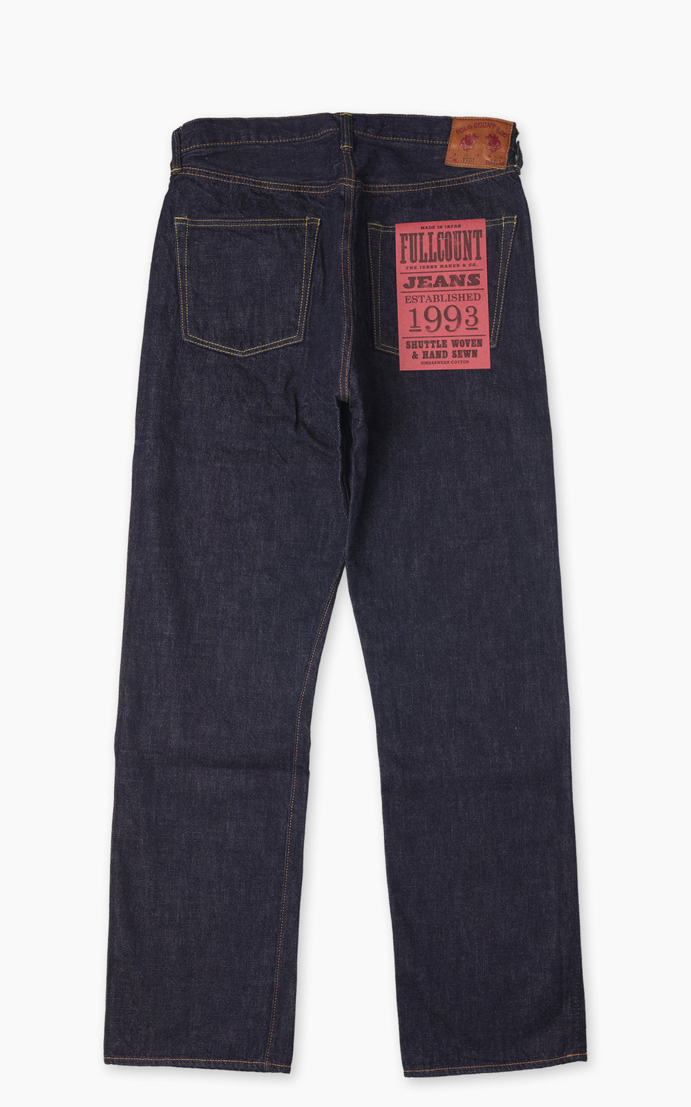 Fullcount 1101 Straight Selvedge Denim One Wash Indigo