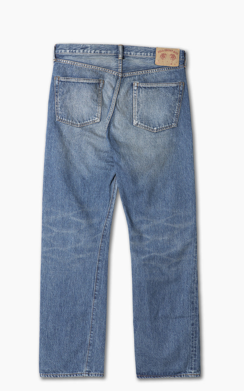 Fullcount 1102-Fade Straight Selvedge Denim Washed Indigo