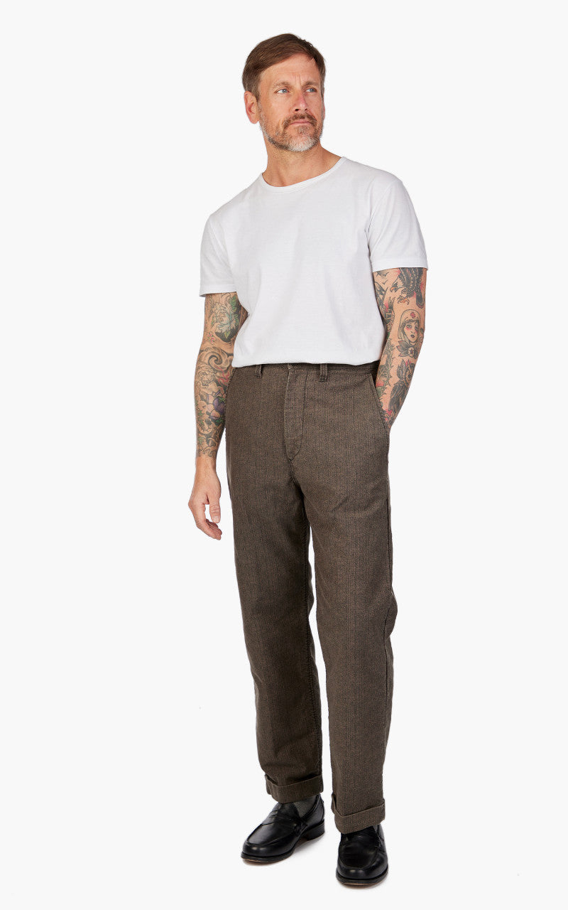 Fullcount 1128-2 Herringbone Moleskin Farmers Trouser Charcoal