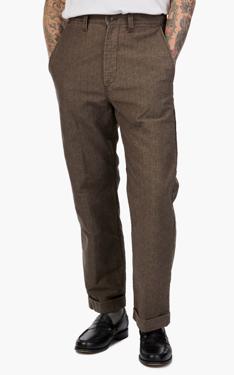 Fullcount 1128-2 Herringbone Moleskin Farmers Trouser Charcoal