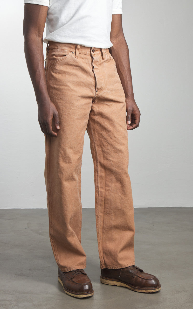 Fullcount 1129-6 Persimmon Tannin Dye Heavy Duck Work Pants Brown